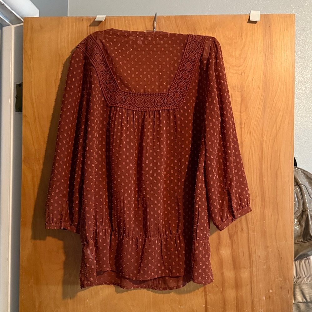 DR2 Terracotta Patterned Top - Picture 2 of 3
